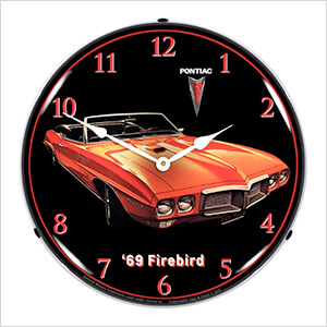 1969 Pontiac Firebird Backlit Wall Clock