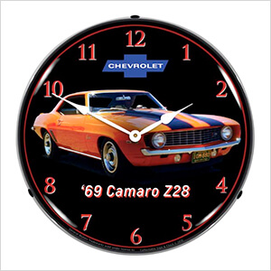 1969 Z28 Camaro Backlit Wall Clock