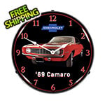 Collectable Sign and Clock 1969 Camaro Backlit Wall Clock