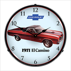 1971 El Camino Backlit Wall Clock