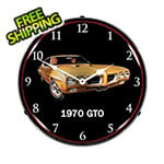 Collectable Sign and Clock 1970 Pontiac GTO Backlit Wall Clock