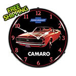 Collectable Sign and Clock 1967 Camaro Convertible Backlit Wall Clock
