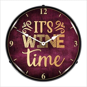 It's Wine Time Backlit Wall Clock