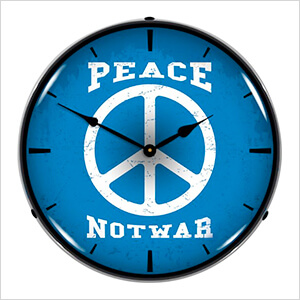 Peace Not War Backlit Wall Clock