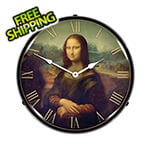 Collectable Sign and Clock Mona Lisa Backlit Wall Clock