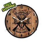 Collectable Sign and Clock Hunting Time Backlit Wall Clock