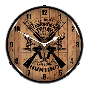 Hunting Time Backlit Wall Clock