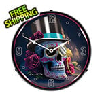 Collectable Sign and Clock Day Of The Dead Backlit Wall Clock