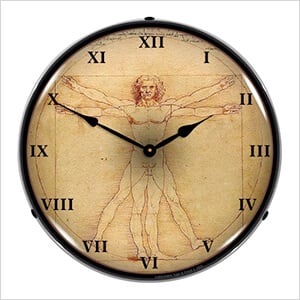Vitruvian Man Backlit Wall Clock