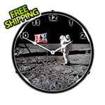 Collectable Sign and Clock Man On The Moon Backlit Wall Clock