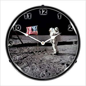 Man On The Moon Backlit Wall Clock