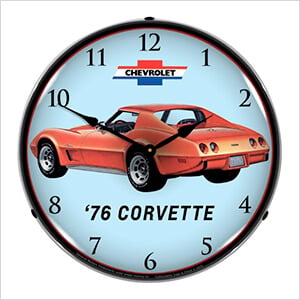 1976 Corvette Backlit Wall Clock