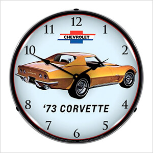 1973 Corvette Backlit Wall Clock