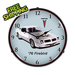 Collectable Sign and Clock 1976 Firebird TA Backlit Wall Clock