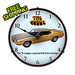 Collectable Sign and Clock 1971 GTO Judge Backlit Wall Clock