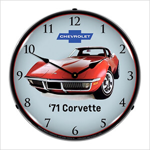 1971 Corvette Backlit Wall Clock