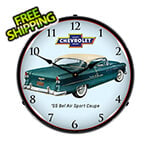 Collectable Sign and Clock 1955 Bel Air Sport Coupe Backlit Wall Clock