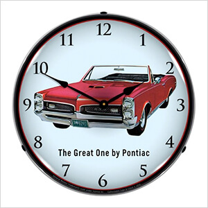 1967 Pontiac GTO Convertible Backlit Wall Clock
