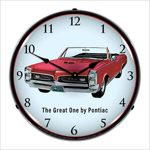 1967 Pontiac GTO Convertible Backlit Wall Clock
