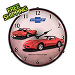 Collectable Sign and Clock 1981 Corvette Backlit Wall Clock