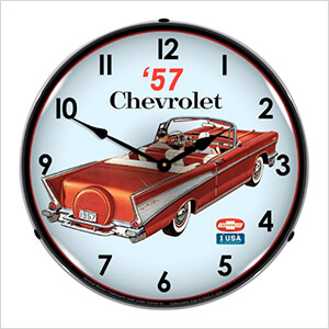1957 Chevy Convertible Backlit Wall Clock