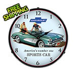 Collectable Sign and Clock 1960 Corvette Backlit Wall Clock