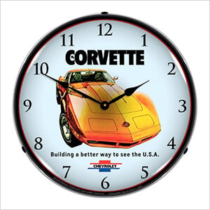 1974 Corvette Backlit Wall Clock
