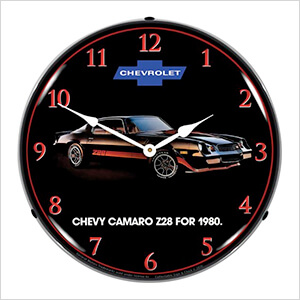 1980 Z28 Camaro Backlit Wall Clock