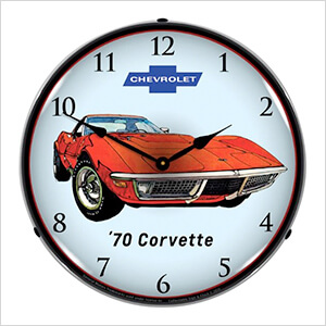 1970 Corvette Backlit Wall Clock