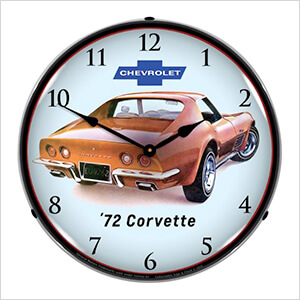 1972 Corvette Backlit Wall Clock