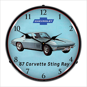 1967 Corvette Backlit Wall Clock