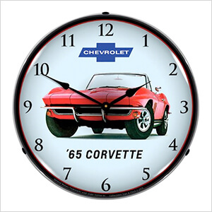 1965 Corvette Convertible Backlit Wall Clock