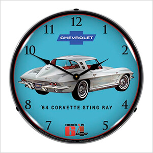1964 Corvette Sting Ray Backlit Wall Clock