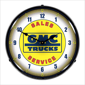 GMC Trucks Sales Service Backlit Wall Clock