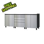 Contur Cabinet 7.5' Premium Stainless Steel Garage Cabinet System with Stainless Steel Tops