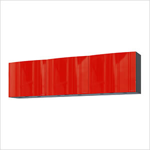 7.5' Premium Cayenne Red Garage Wall Cabinet System
