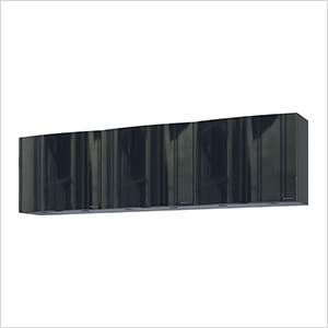 7.5' Premium Karbon Black Garage Wall Cabinet System