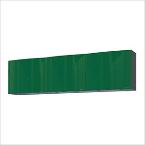 7.5' Premium Racing Green Garage Wall Cabinet System