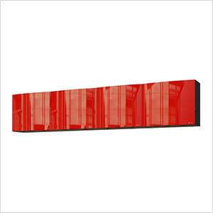 10' Premium Cayenne Red Garage Wall Cabinet System