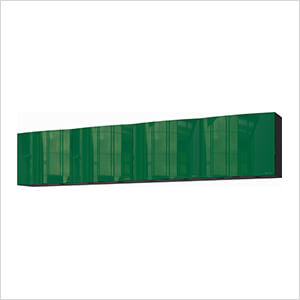 10' Premium Racing Green Garage Wall Cabinet System