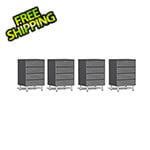 Ulti-MATE Garage Cabinets 4-Piece 4-Drawer Garage Cabinet Kit in Graphite Grey Metallic