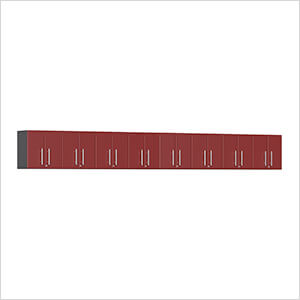 8-Piece Garage Wall Cabinet Kit in Ruby Red Metallic