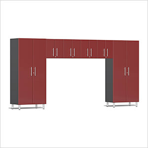 6-Piece Garage Cabinet Kit in Ruby Red Metallic