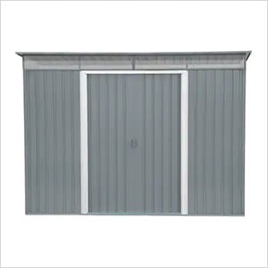 8' x 6' Pent Roof Metal Shed Kit with Skylights