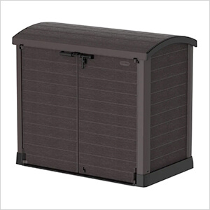 Storeaway 1200L Arc Lid Resin Horizontal Storage Shed - Brown