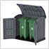 Storeaway 1200L Arc Lid Resin Horizontal Storage Shed - Grey