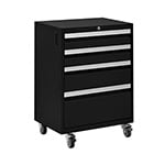 NewAge Products BOLD Series Black 4-Drawer Rolling Tool Cabinet