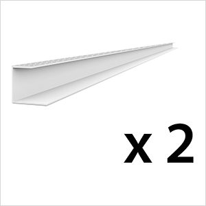 8 ft. PROCORE+ PVC Silver Carbon Fiber Slatwall Side Trim (2-Pack)
