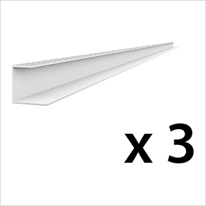 8 ft. PROCORE+ PVC Silver Carbon Fiber Slatwall Side Trim (3-Pack)