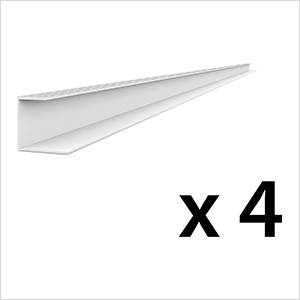 8 ft. PROCORE+ PVC Silver Carbon Fiber Slatwall Side Trim (4-Pack)